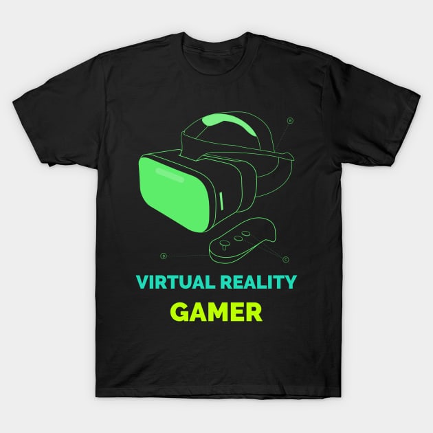 Virtual Reality gamer | VR Headset T-Shirt by inkonfiremx